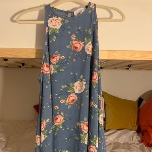 Blue floral dress from a boutique, never worn.